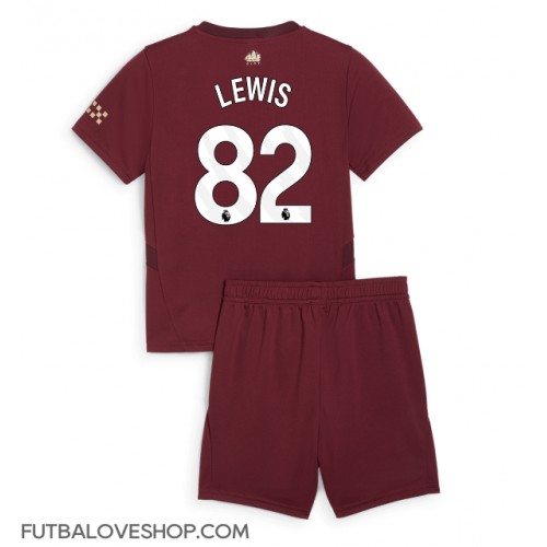 Dres Manchester City Rico Lewis #82 Tretina pre deti 2024-25 Krátky Rukáv (+ trenírky)